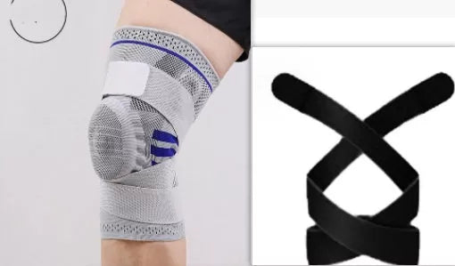 Shock absorption knee pad with silicone spring for sports and fitness protection