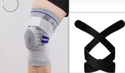 Shock absorption knee pad with silicone spring for sports and fitness protection