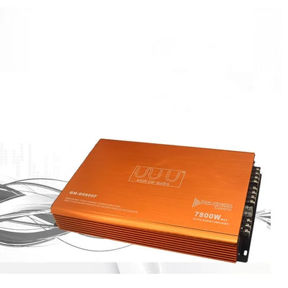 Car four-way power amplifier, 4-channel 7800W, aluminium alloy, 12V, 4Ω, model 9800F