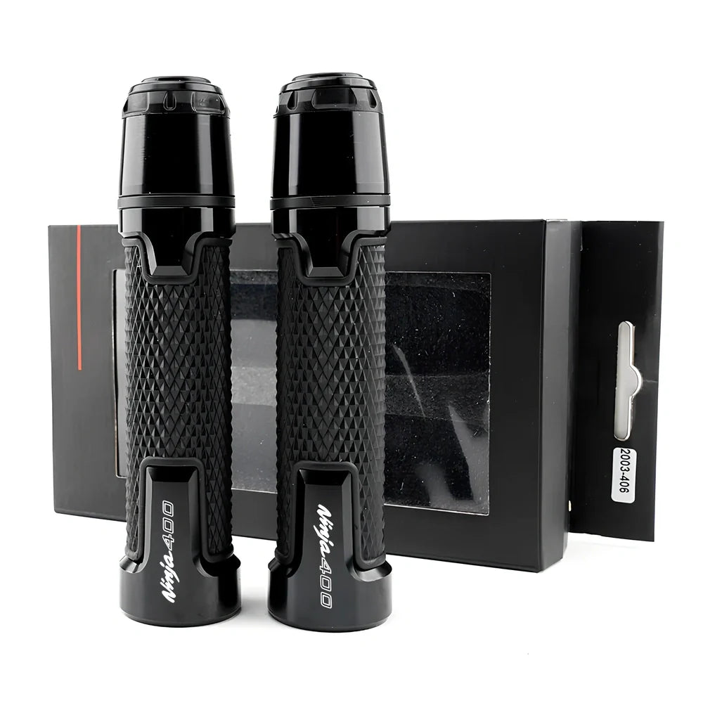 Kawasaki motorcycle silicone handlebar grips with diamond-pattern texture in multiple colours