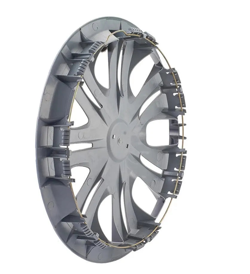 Universal ABS plastic wheel hub cover in silver colour for car wheel decoration.
