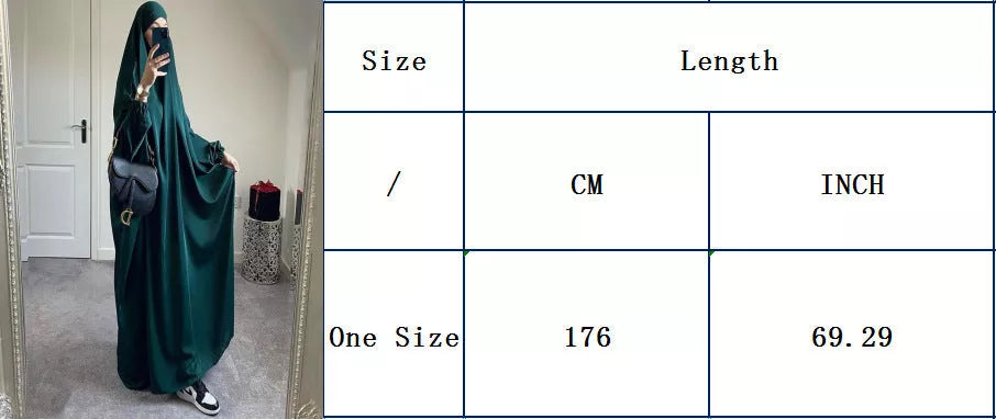 Women's Dubai Turkey One-piece Prayer Dress in Polyester, Non-Ironing