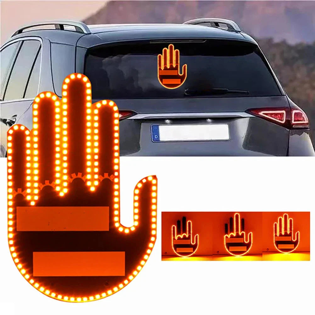 Illuminated gesture light with three modes for communicating with other drivers on the road