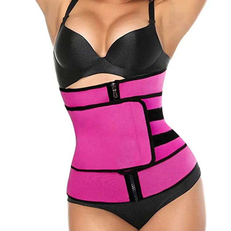 Women's adjustable waist trainer shapewear in multiple colors for slimming and workouts