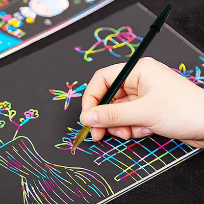 A single PS plastic scratch art pen with a pointed tip for children's drawing.