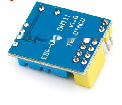 Temperature and humidity WiFi node module with DHT11 sensor measuring 25mm by 21mm