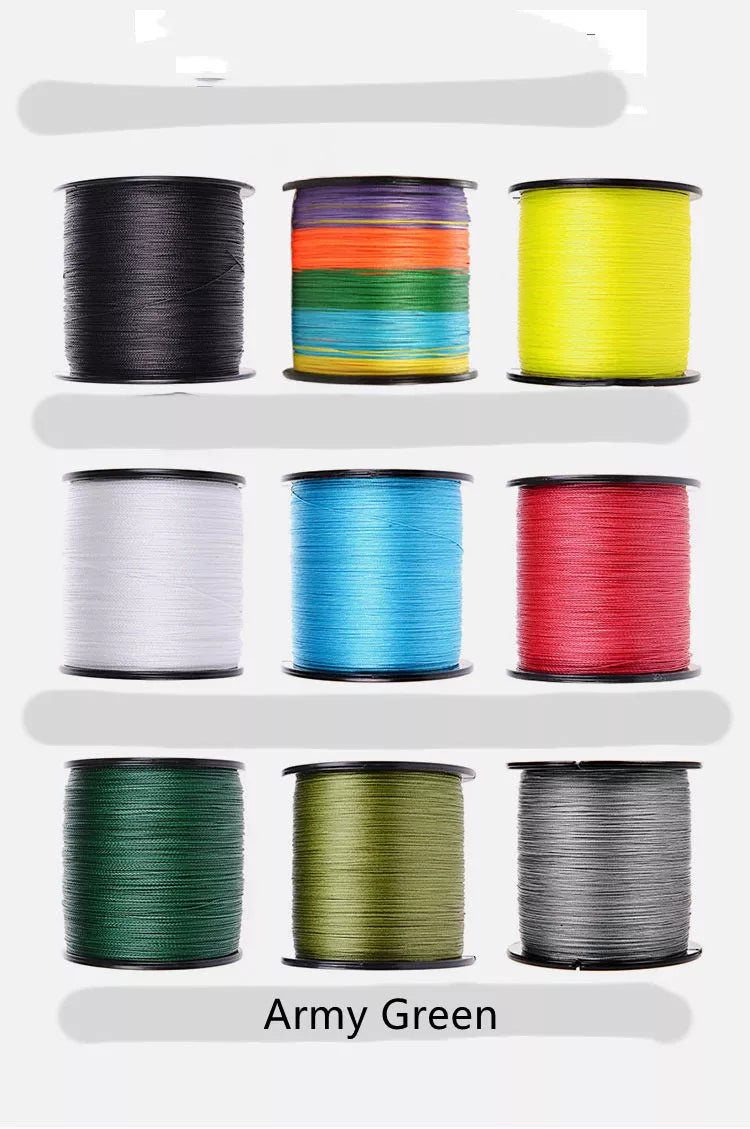 Hook Drop Spinning Wheel Fishing Line with high-strength PE material in various colors