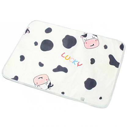 Cotton cartoon waterproof baby changing pad with multiple patterns