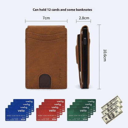 Men's RFID blocking card holder wallet in microfiber available in three colours
