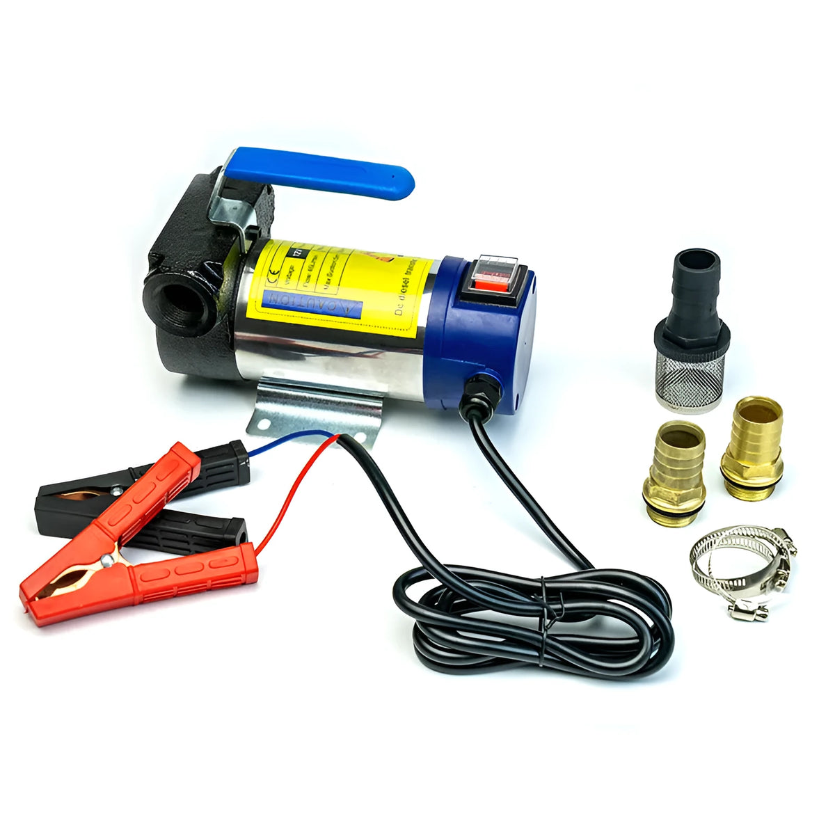 Electric oil pump, portable, 12V/24V/220V, 0.26kW, 45m³/h flow, 8m head, 25mm inlet