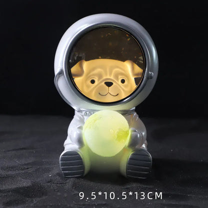 Starry sky animal night light in bear design with LED illumination and resin construction