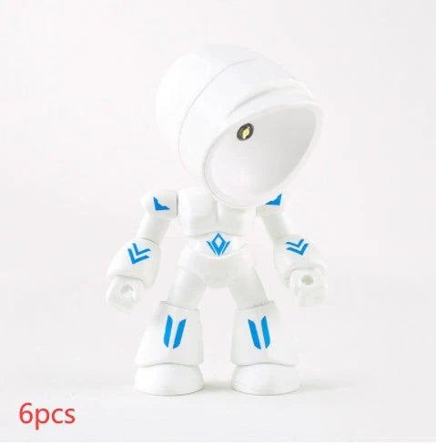 Mini LED Hero Robot Table Lamp with adjustable arms and 360° rotating head in various colors