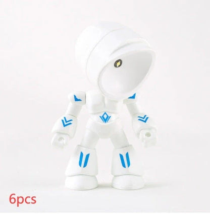 Mini LED Hero Robot Table Lamp with adjustable arms and 360° rotating head in various colors