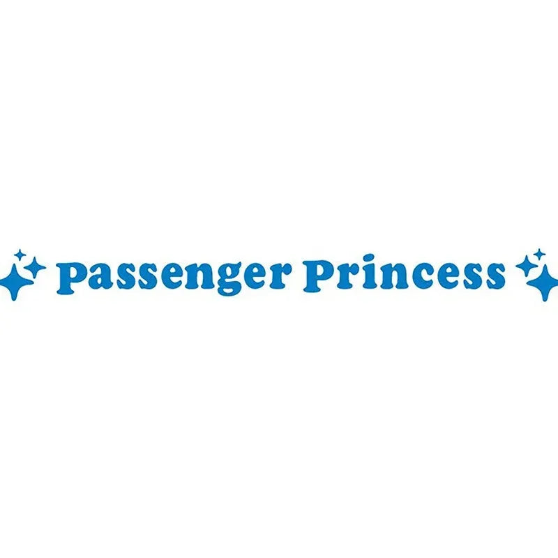 Passenger princess decorative sticker for car rearview mirror in multiple colour options