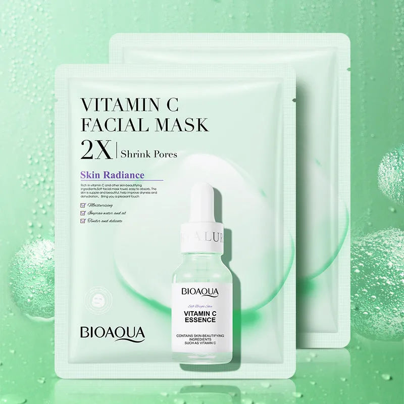 Collagen and hyaluronic acid facial sheet mask set with four variant packages showing 30g gel masks