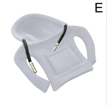 Gear shift knob hoodie cover in cloth material, universal 13x8cm size for manual or automatic cars