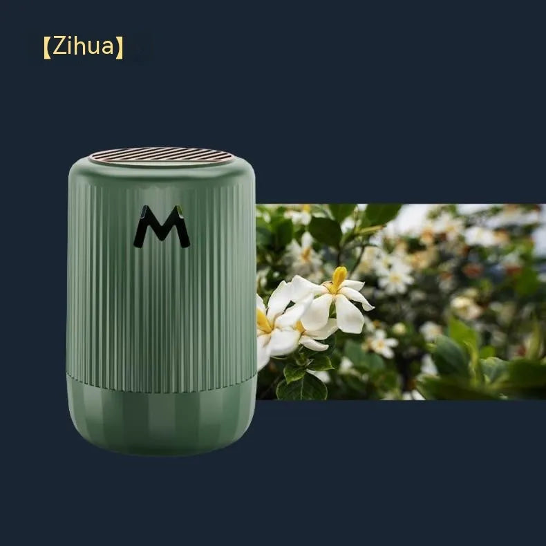 Solid car aromatherapy fragrance diffuser in compact 10 x 6 cm size for vehicle and indoor use