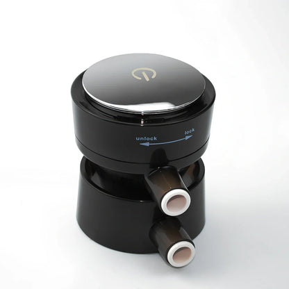 Black decanter foam foaming machine with two pieces for cocktail preparation