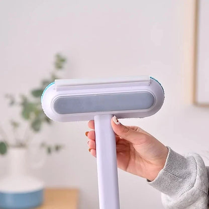 Multifunctional cleaning brush with flannel surface for windows, pet hair, and home cleaning