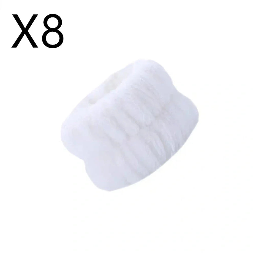 Coral velvet wrist washband with elastic band for facial cleansing, grey colour option shown