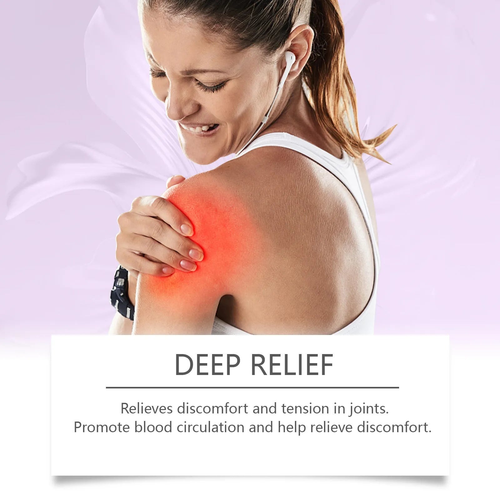 100g tube of Body Massage Gel for knee and elbow joint care on a plain background.