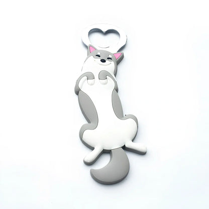 Animal-shaped bottle opener with alloy construction measuring 135mm long by 50mm wide