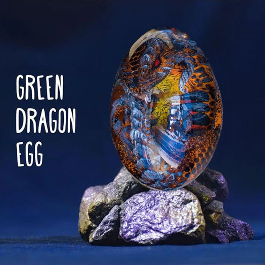 Lava Dragon Egg Desktop Decoration Dinosaur Egg Resin Crafts in various colors and styles