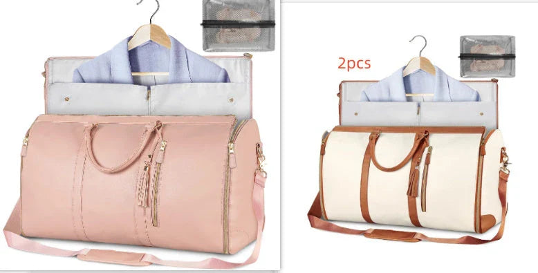 Spacious Travel Duffel Bag - Versatile Women's Handbag with Folding Suit Compartment in Multiple Color Options