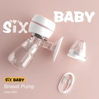 White electric breast pump with silicone shield measuring 8cm wide and 18.5cm tall