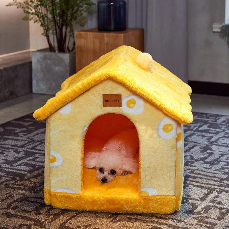 A cozy and comfortable pet bed with a self-warming fabric, durable non-slip base, and removable machine-washable cover