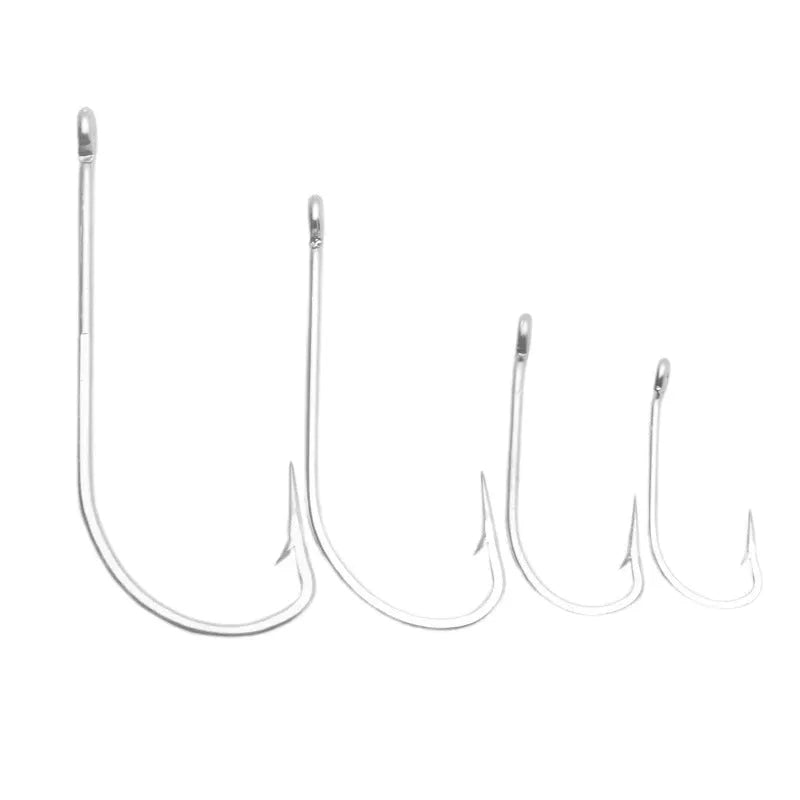 Multi-specification stainless steel fishing hooks in 12 styles for ocean boat fishing targeting weever, snakehead, and seahorse species