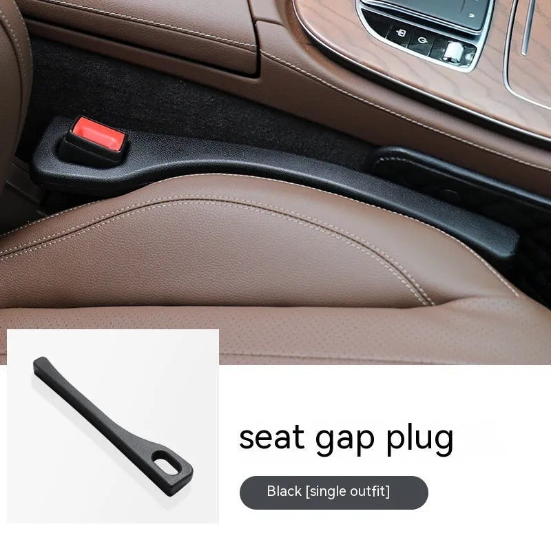 Flexible polyurethane car seat gap filler strip in selected colour next to car keys and phone.