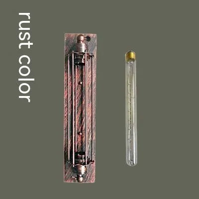 Industrial retro flute iron wall lamp in black finish, 110mm by 470mm size, antique style design