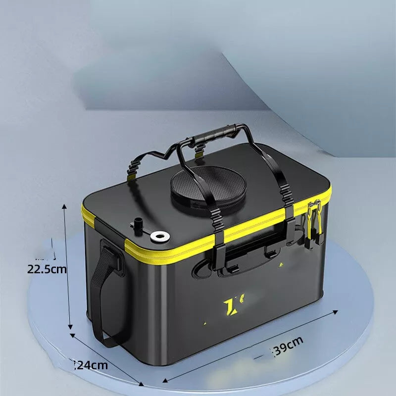 Thickened EVA Fish Protection Bucket with options for oxygen pump and multiple sizes