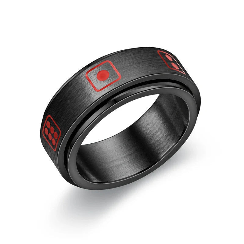 Stylish titanium steel hip hop ring in various colors and sizes