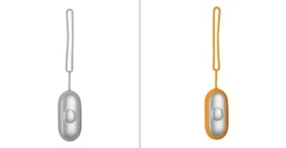 Hand-held micro-current sleep aid device in grey, green, and orange colour options
