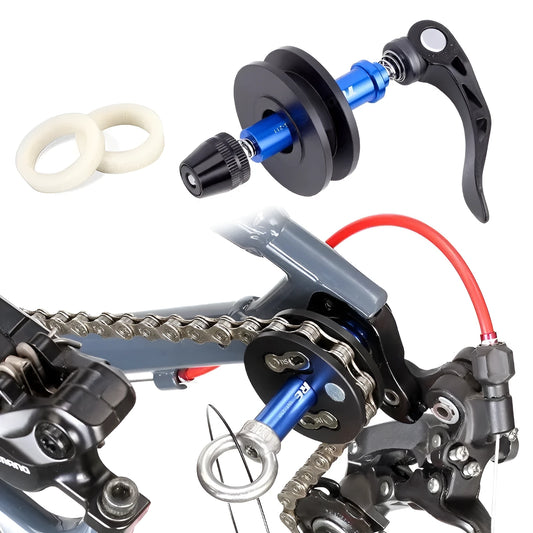 Aluminium alloy bicycle chain holder and tensiometer tool with three format options