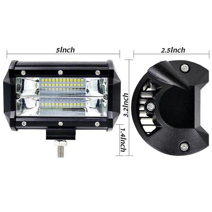 5-inch black LED work lamp for off-road vehicles with 24 LEDs and bracket mount
