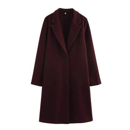 Women's long sleeve polyester jacket in solid colour, regular fit, sizes XS to L