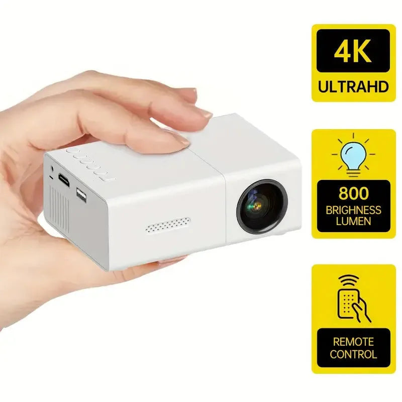 M100 Mini Projector: Home LED Portable Device with 100-inch Projection Drawing Size, Compatible with American, European, Australian, and British Standards