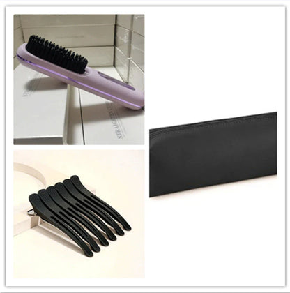 Wireless Hair Straightener Brush with fast heating, portable design, and USB charging