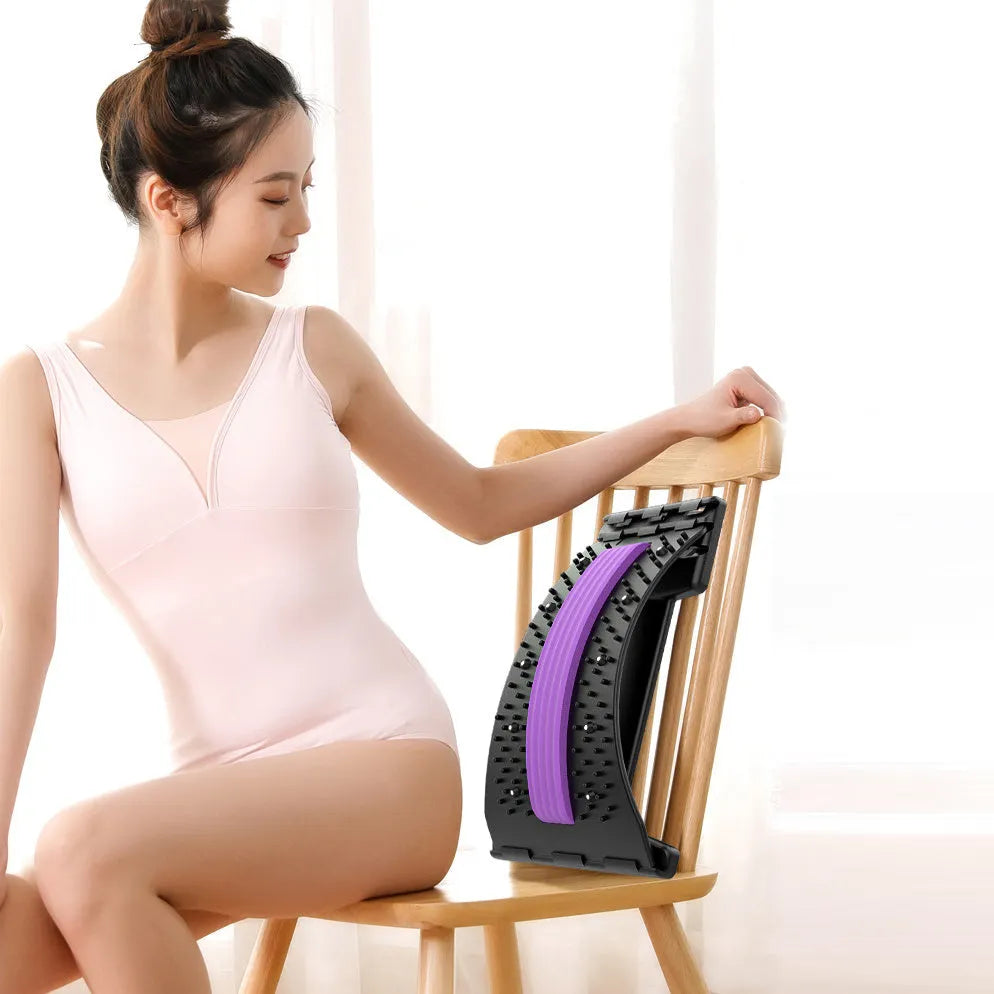 Adjustable back stretcher massager in chosen colour on a neutral background.