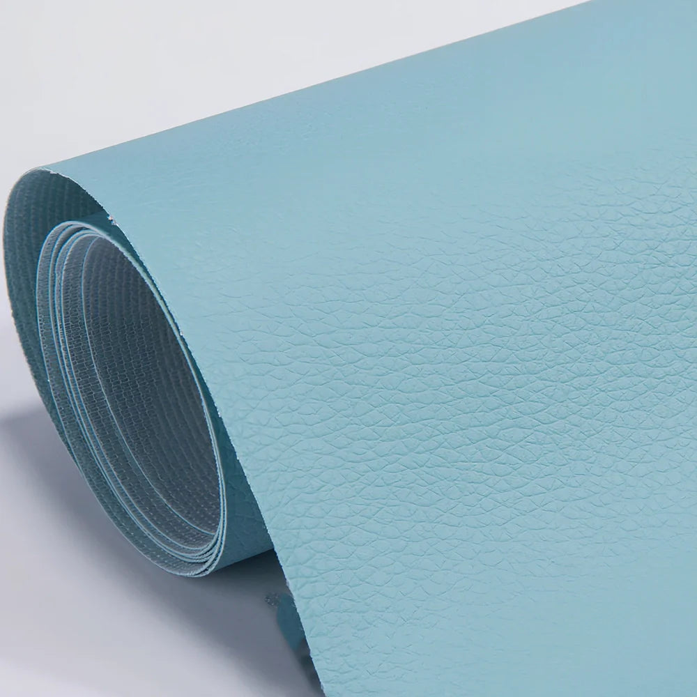 PU leather repair patch measuring 50 by 137 centimetres in dark brown colour with 0.5mm thickness