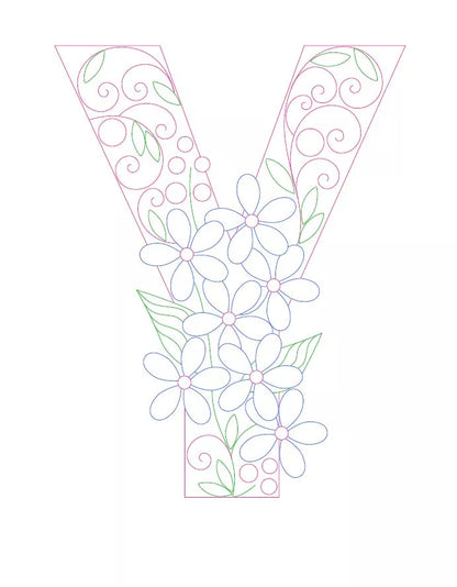 Paper Filigree Painting Kit - Letters for detailed art projects, includes A-Z templates