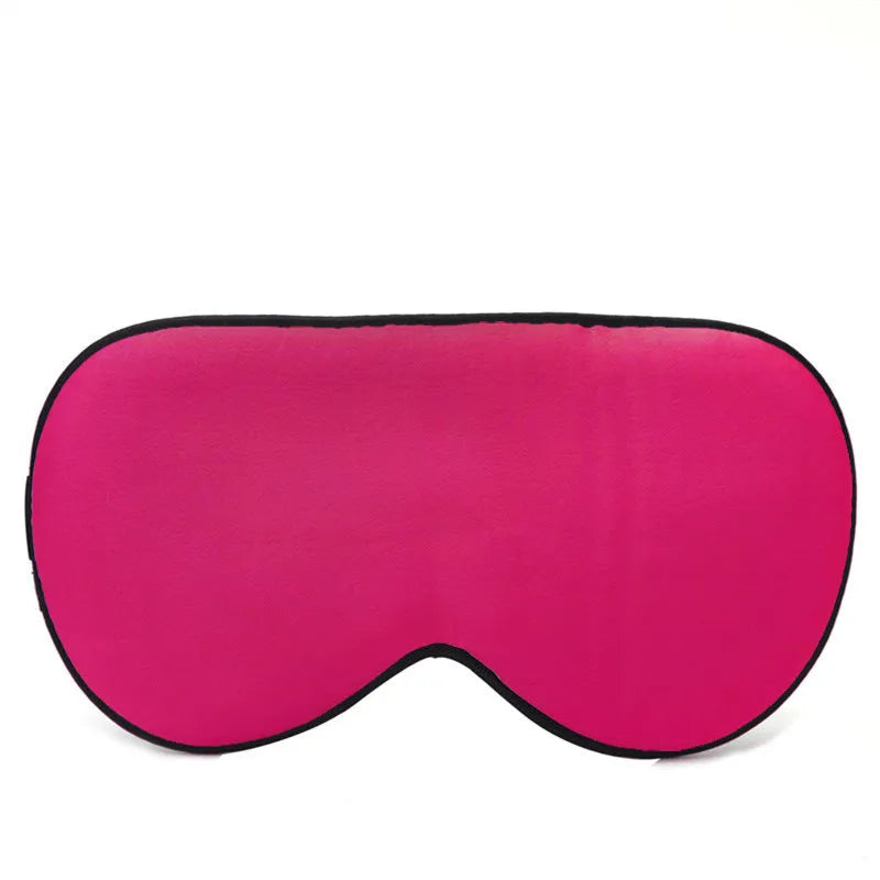 Double-sided mulberry silk eye mask showing 22cm by 11cm dimensions in navy blue colour