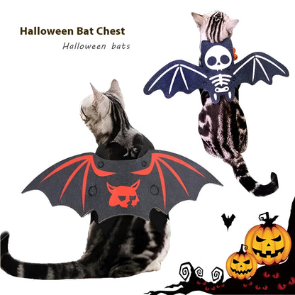 Halloween batwing costume for small pets in felt material with bat wing design