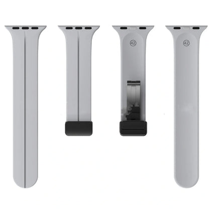 Magnetic silicone watch strap with folding buckle in multiple colours and sizes