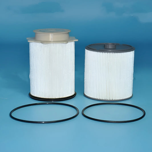White diesel fuel filter kit for RAM 1500-5500 trucks with oil-water separator function