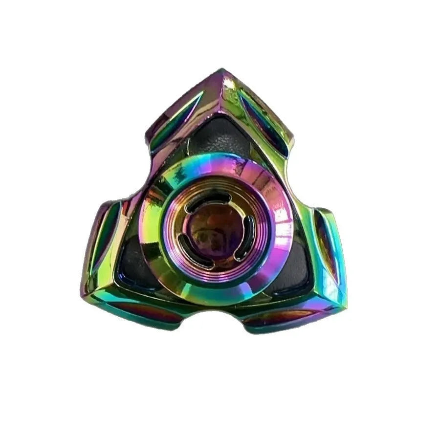 Alloy fingertip gyro decompression toy in silver and colourful colour options