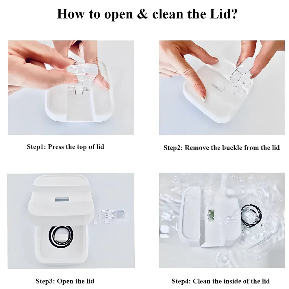 White 6-piece easy lock food storage containers set with 0.5L, 0.8L, 1.2L sizes for flour and sugar, total 1538g